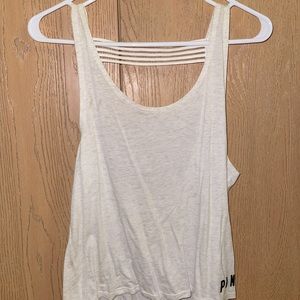 PINK VS; White Workout or Everyday tank